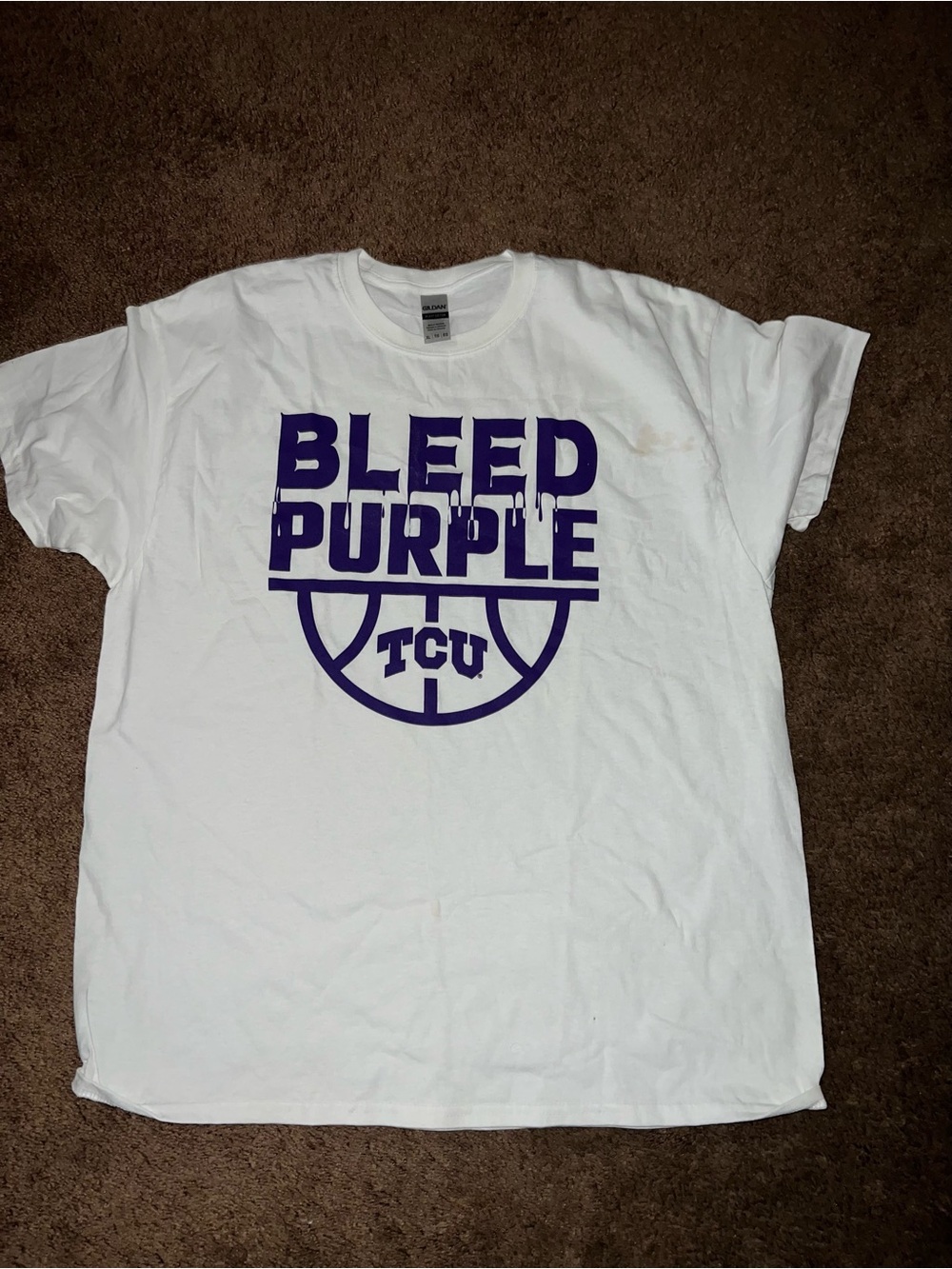 BLEED PURPLE TCU Graphic Tee - White & Purple